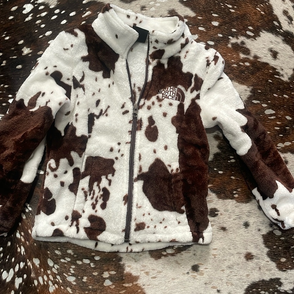 Kids Cowprint NorthFace Zip Up